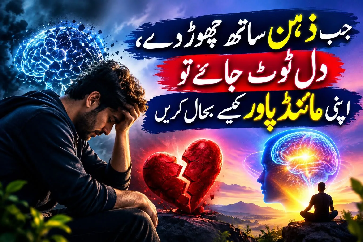 مائنڈ پاور کیسے بحال کریں؟ جب ذہن ساتھ چھوڑ دے اور دل ٹوٹ جائے